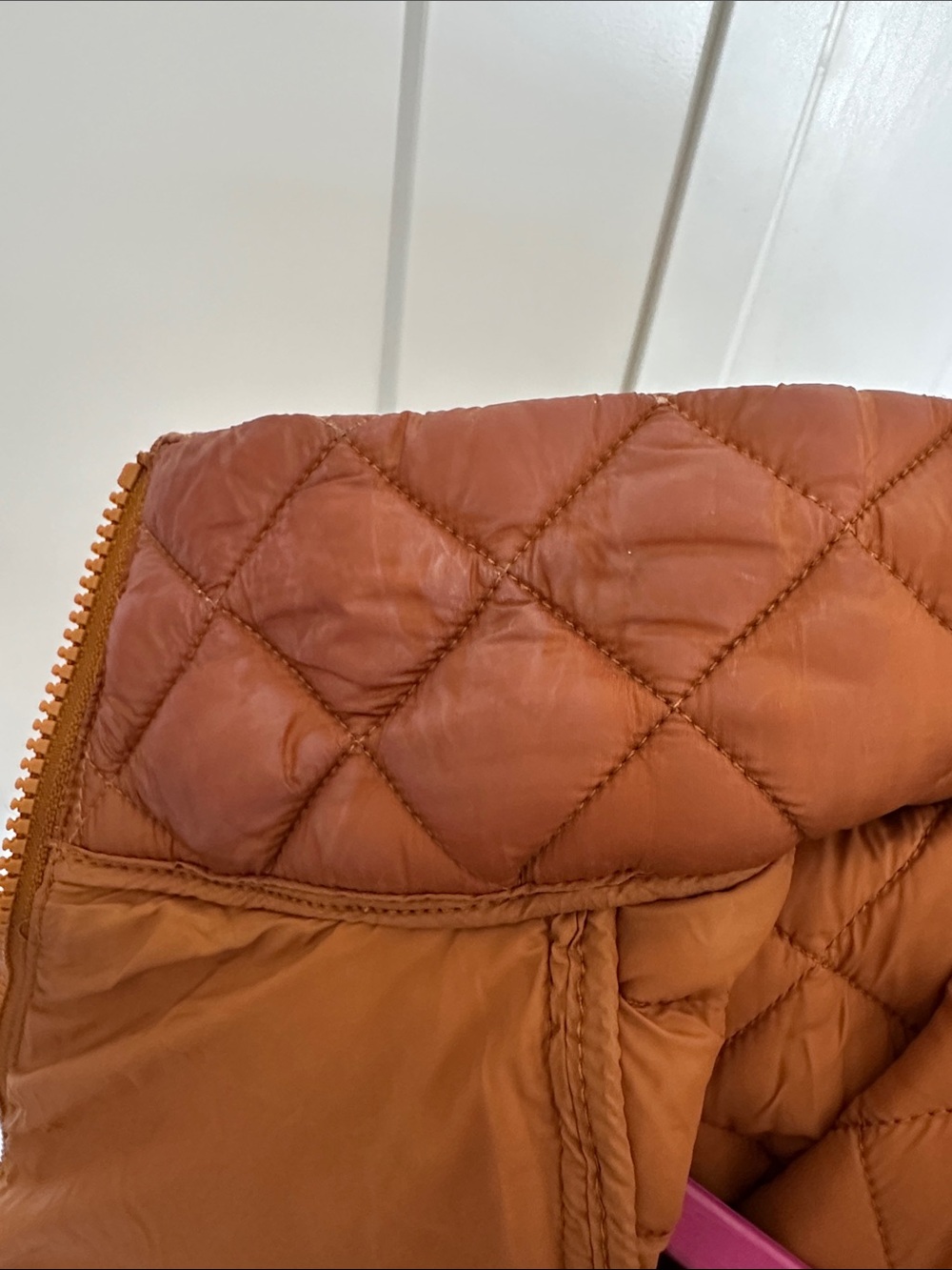 Athleta Quilted Puffer Jacket in Rust Orange - Picture 6 of 7